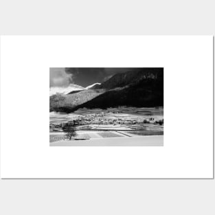 Swiss Winter Landscape with a Village. 2013 Posters and Art